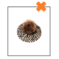 Kinder baret zebra met pompom